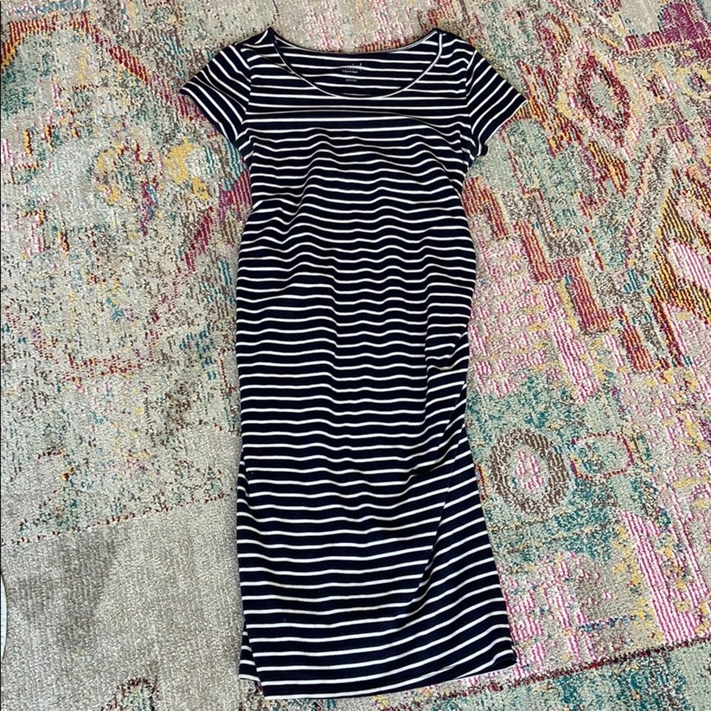 Striped maternity dress